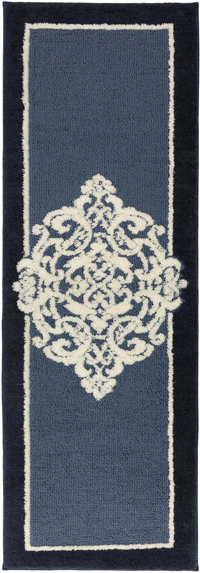 Compass Navy Blue Bath Mat