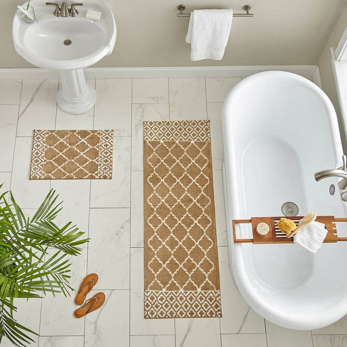 Compass Horizon Brown Bath Mat – Covered By Rugs