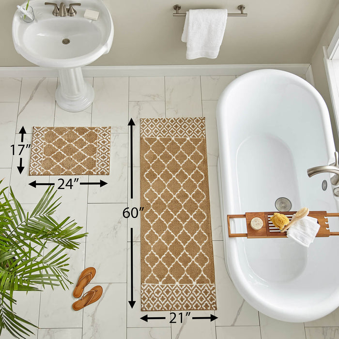 Compass Horizon Brown Bath Mat – Covered By Rugs