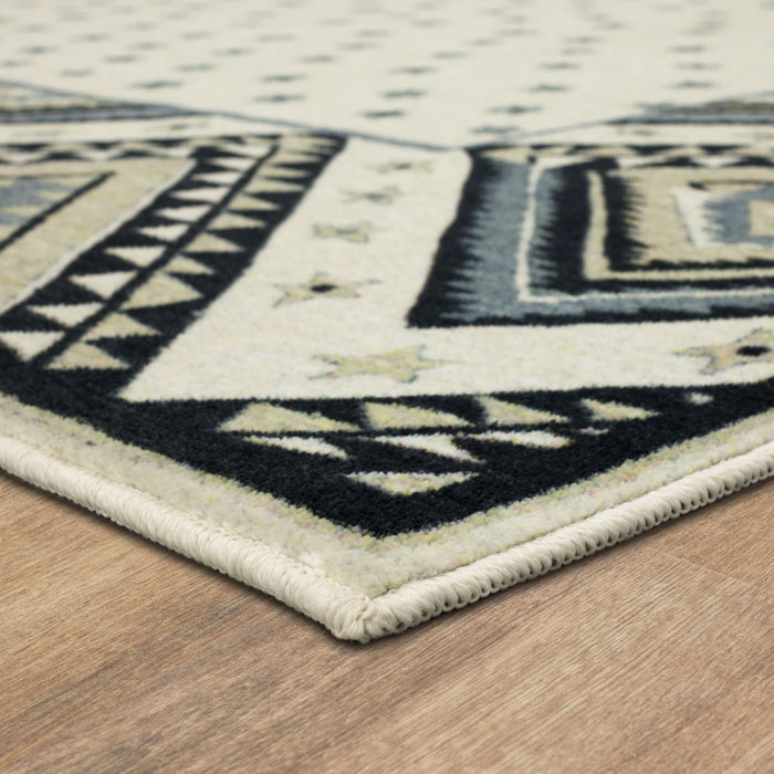 Antioch Black Area Rug