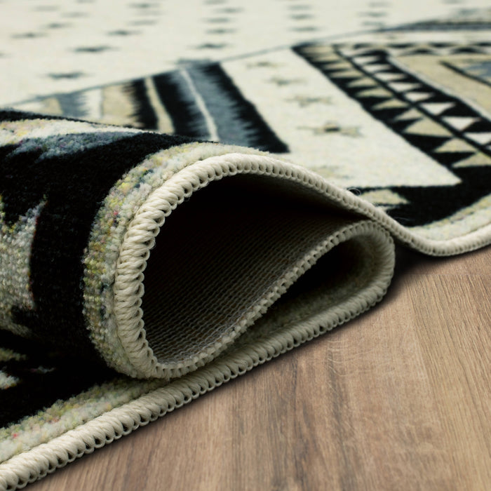 Antioch Black Area Rug