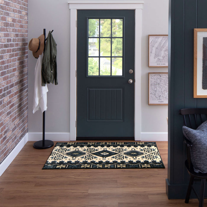 Meriwether Black Area Rug