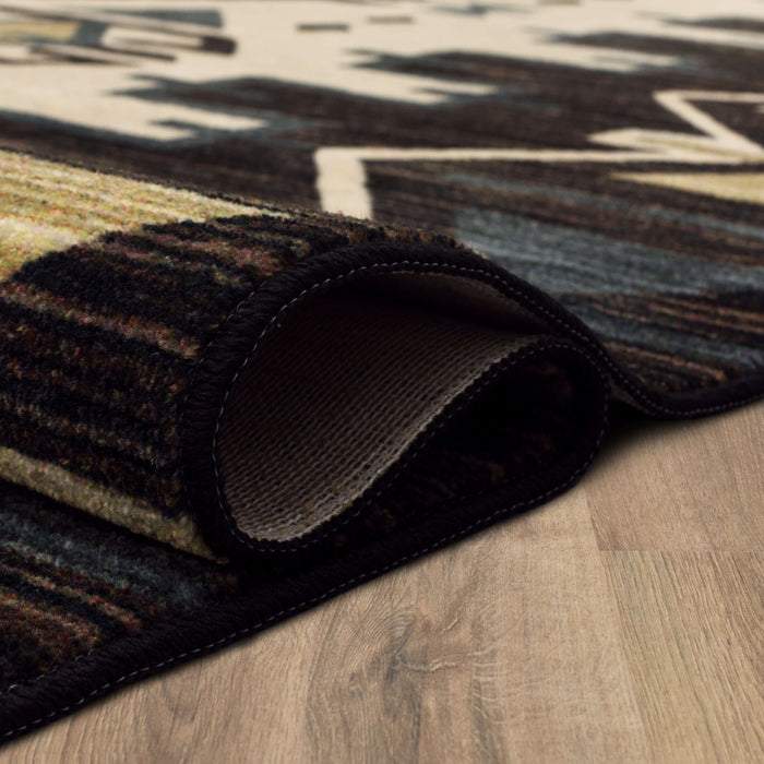 Meriwether Black Area Rug