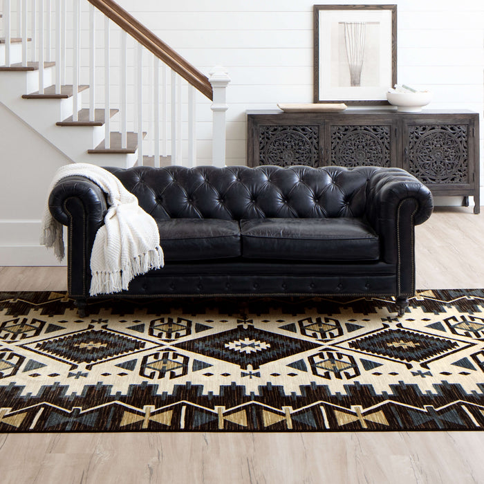 Meriwether Black Area Rug