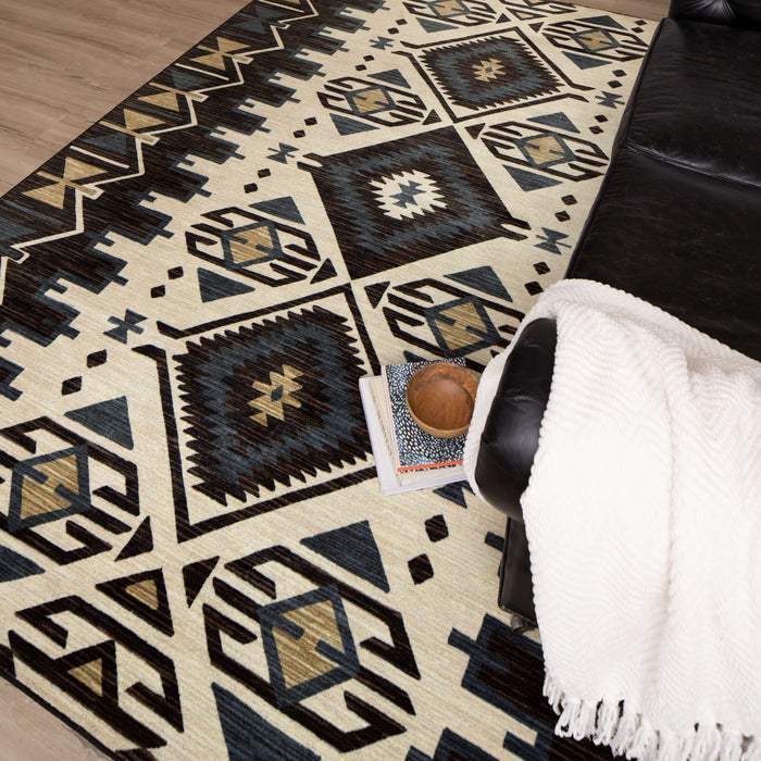 Meriwether Black Area Rug