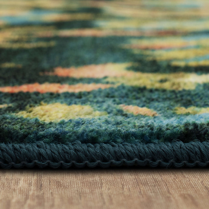 Technicolor Alluvia Blue & Orange Area Rug