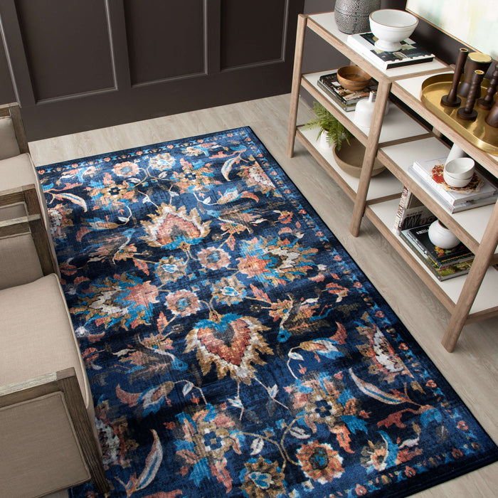 Technicolor Tapestry Blue Area Rug