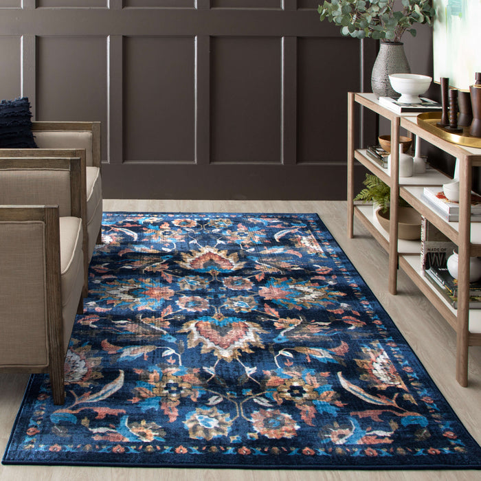 Technicolor Tapestry Blue Area Rug