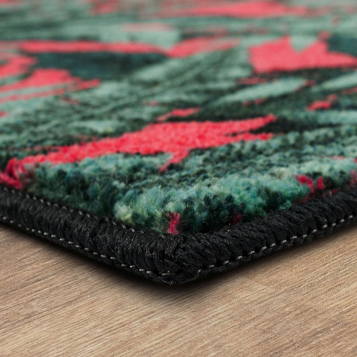 Palm Tree Hot Pink & Green Accent Rug