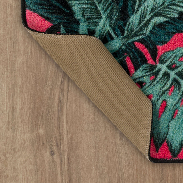 Palm Tree Hot Pink & Green Accent Rug