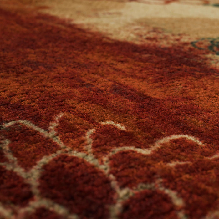 Acropolis Glory Orange & Blue Area Rug