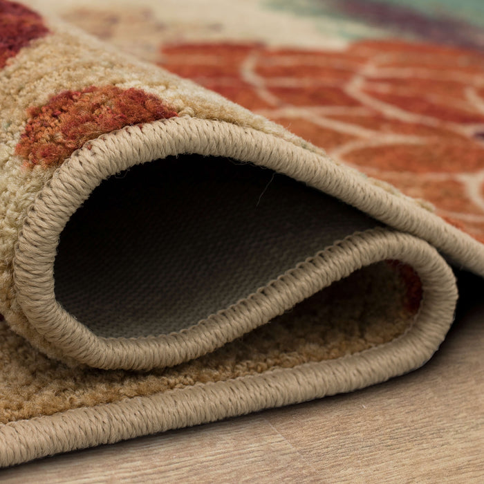 Acropolis Glory Orange & Blue Area Rug