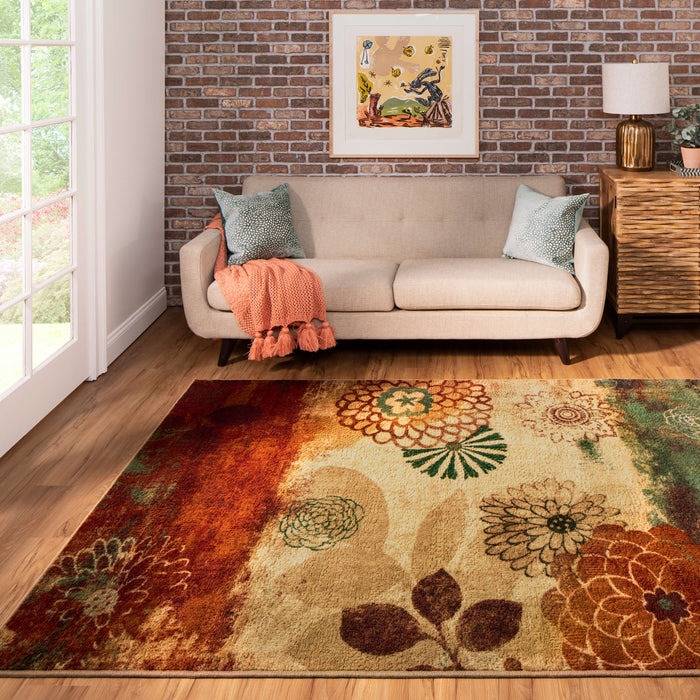 Acropolis Glory Orange & Blue Area Rug