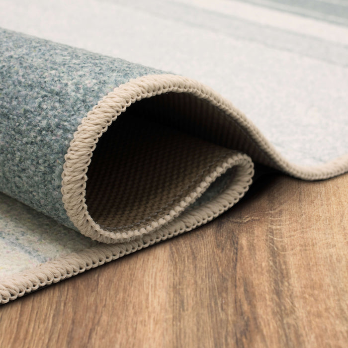 Grayson Panel Blue Area Rug