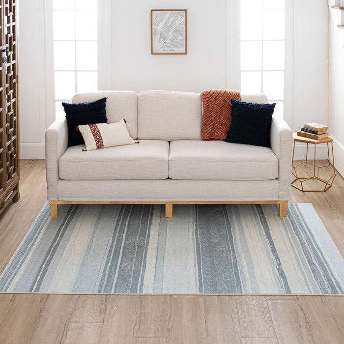 Grayson Panel Blue Area Rug