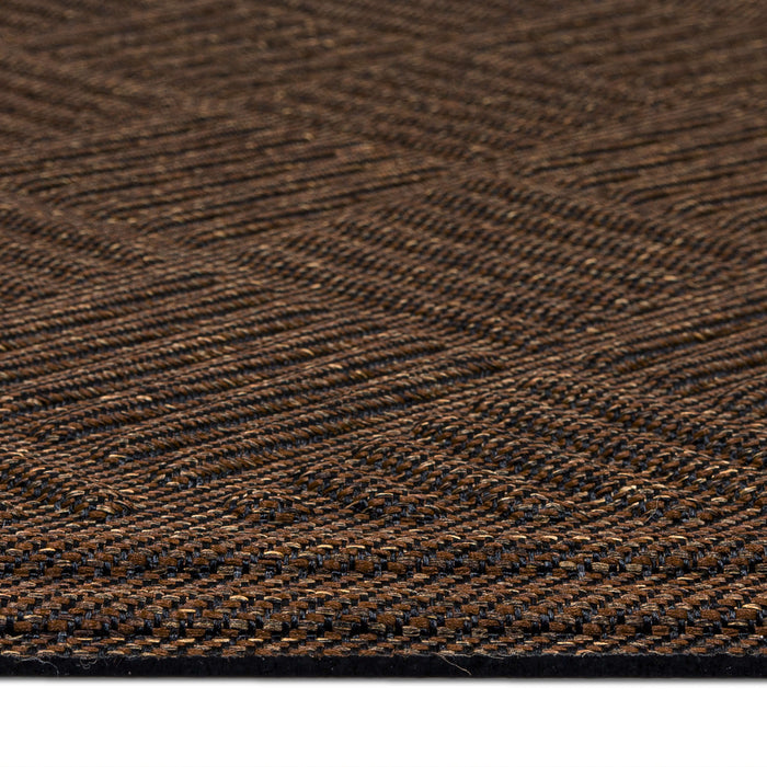 Parquet Copper Door Mat Covered By Rugs