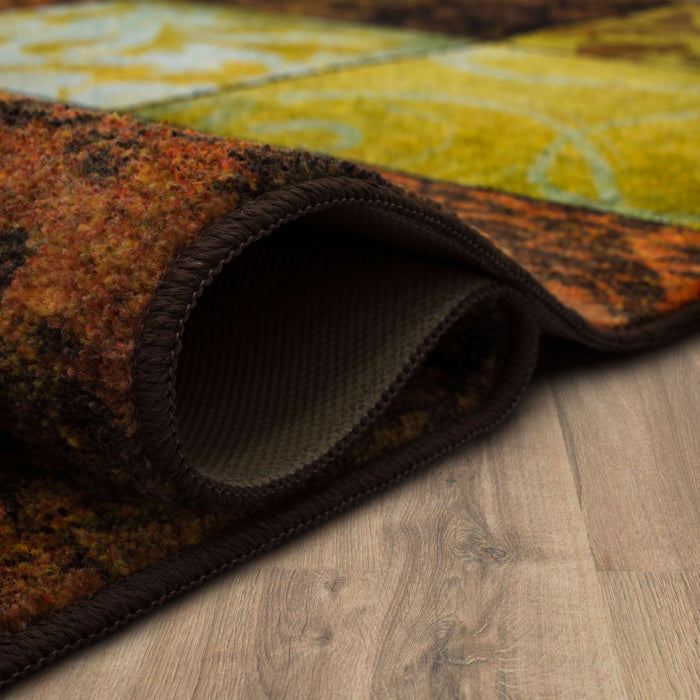 Technicolor Patchwork Multicolor Area Rug