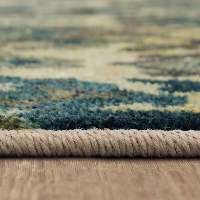Technicolor Kinn Navy Area Rug