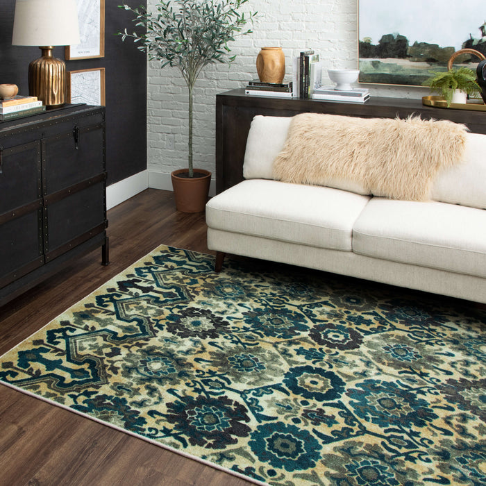 Technicolor Kinn Navy Area Rug
