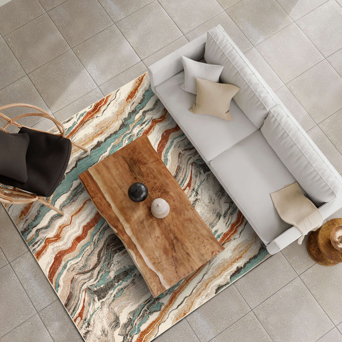 Karastan Soiree Pearl River Alabaster Area Rug