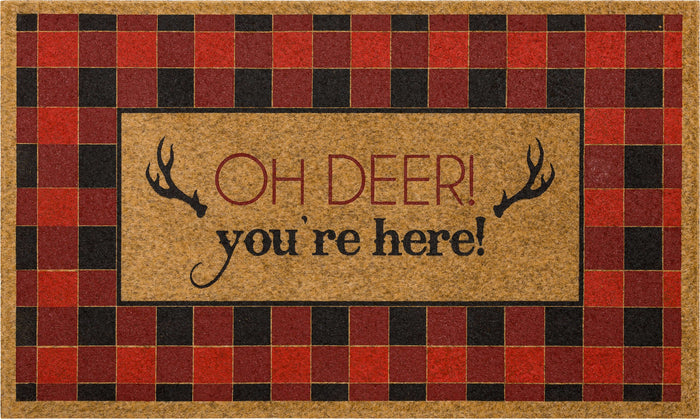 Oh Deer Red Mat