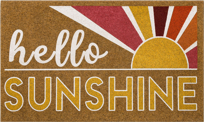 Hello Sunshine Brown Mat