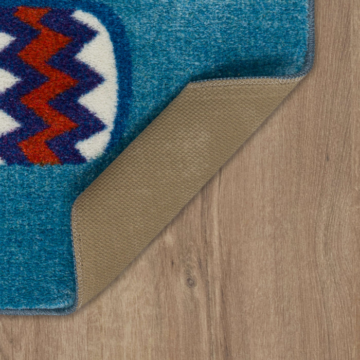 Patriotic Pinwheels Blue Accent Rug