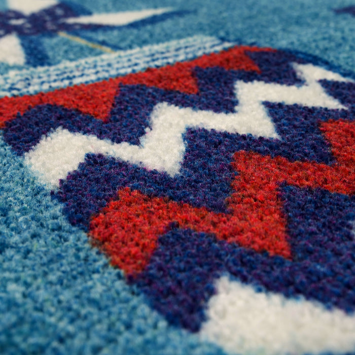 Patriotic Pinwheels Blue Accent Rug