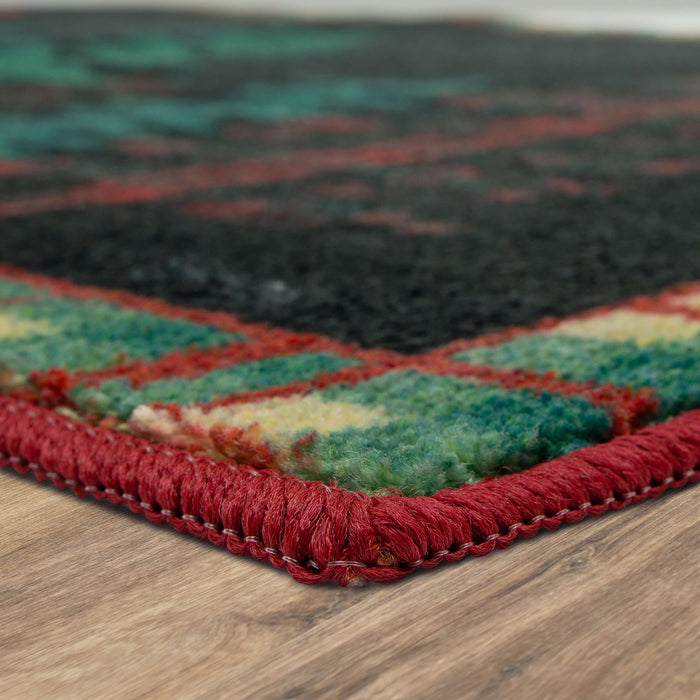 Plaid Forest Green Accent Rug
