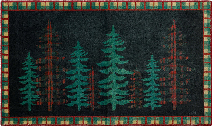 Plaid Forest Green Accent Rug