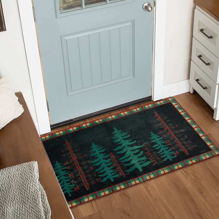 Plaid Forest Green Accent Rug