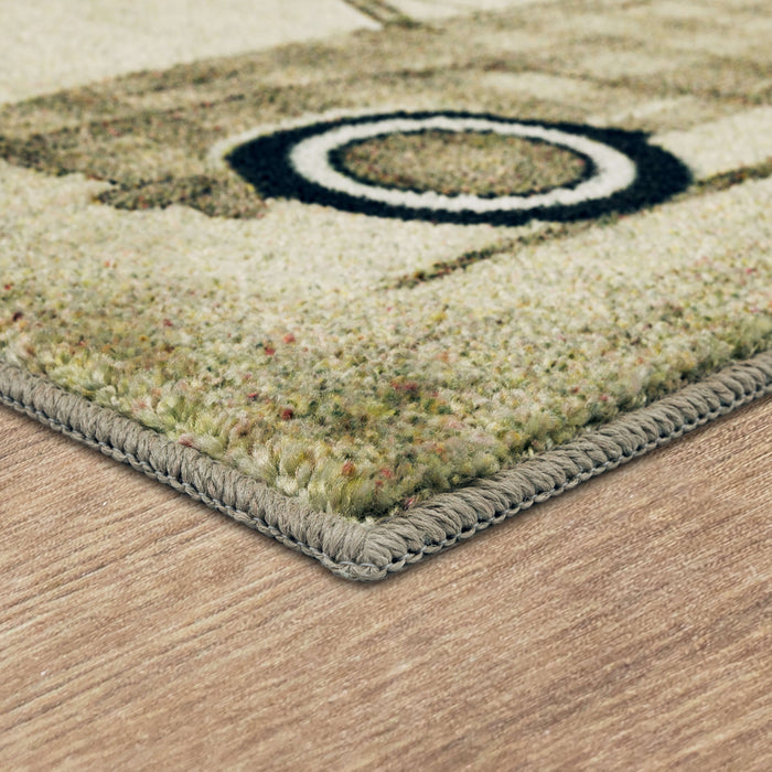 Farmhouse Pickup Truck Gray Accent Rug
