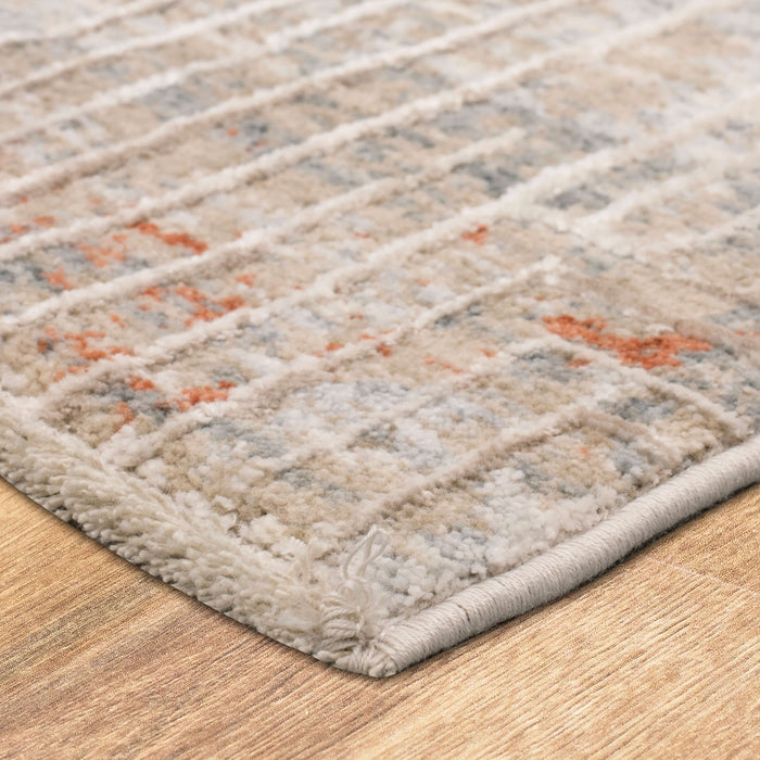 Karastan Solitude Plaza Dilao Dark Grey Beige Area Rug