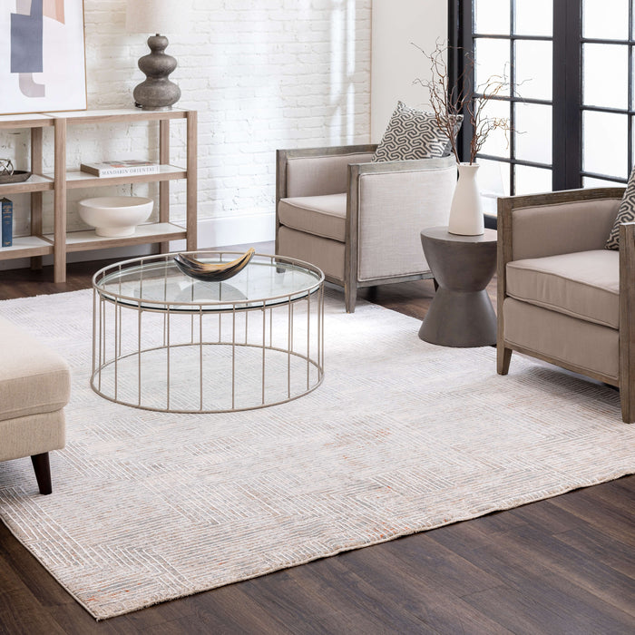 Karastan Solitude Plaza Dilao Dark Grey Beige Area Rug