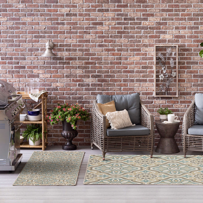 Jackson Tile Cool Grey Area Rug