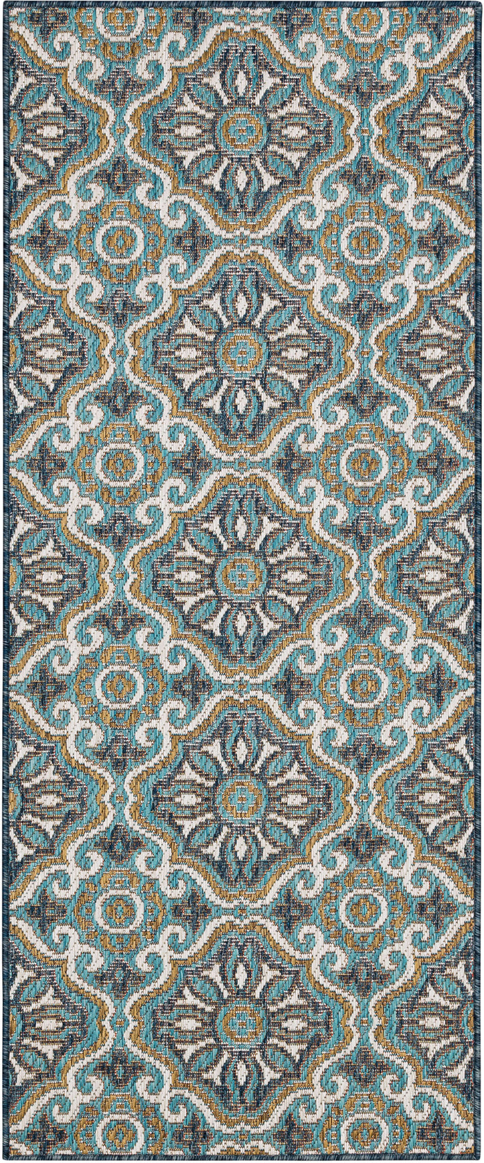 Jackson Tile Teal Area Rug