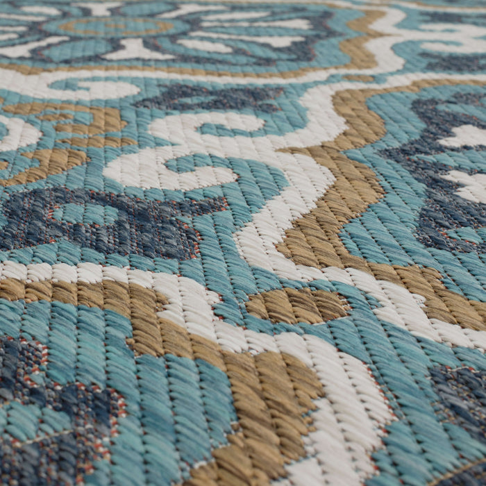 Jackson Tile Teal Area Rug
