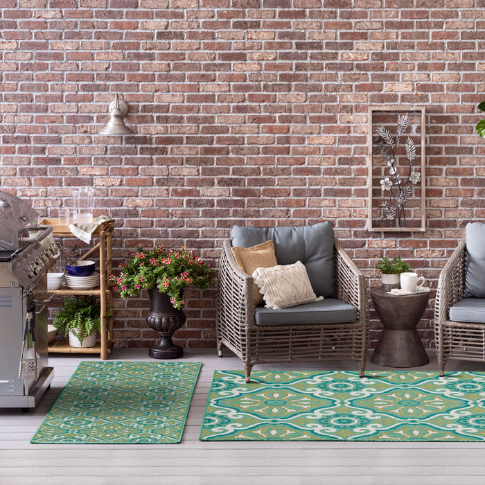 Jackson Tile Aqua Area Rug