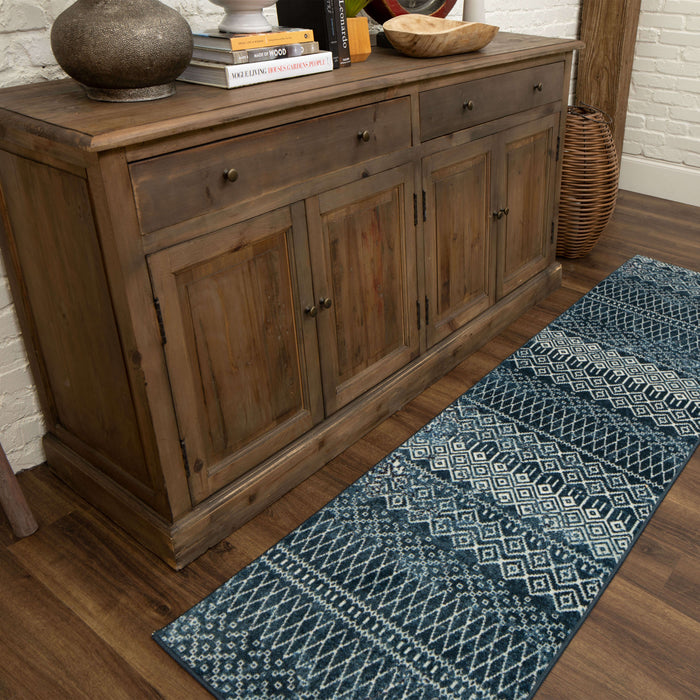 Technicolor Quemado Denim Area Rug