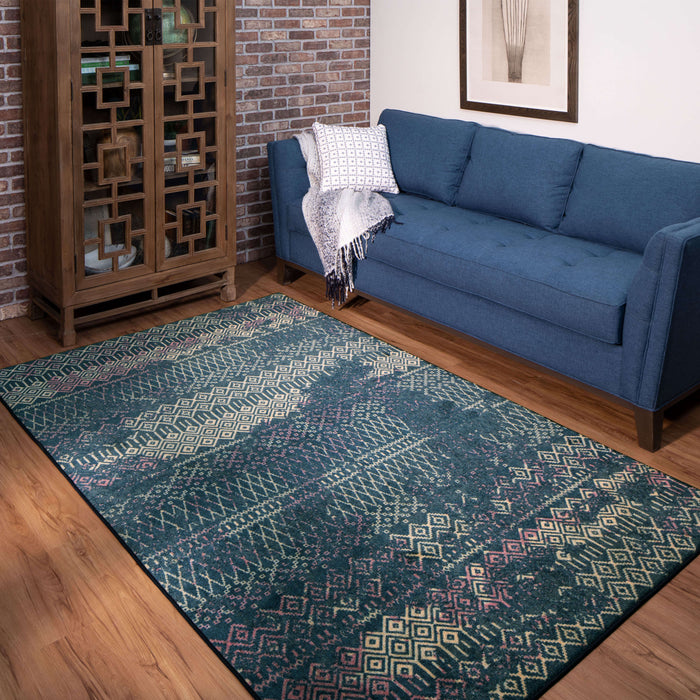 Technicolor Quemado Purple Area Rug