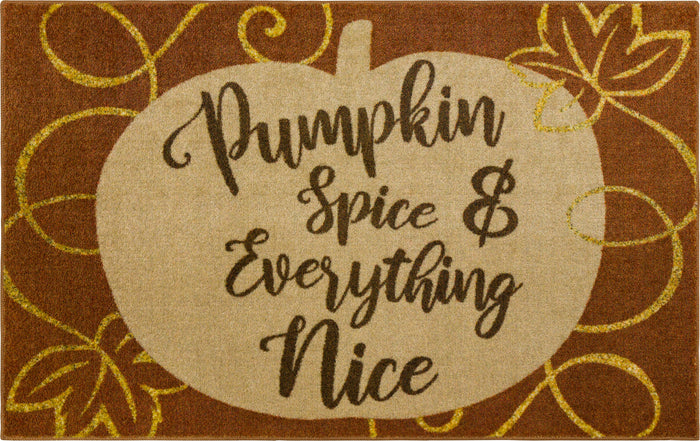 Pumpkin Spice Everything Nice Orange Accent Rug