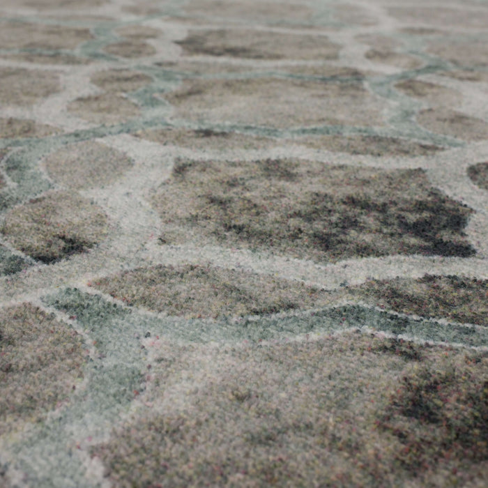 Technicolor Quatrafoil Gray Area Rug