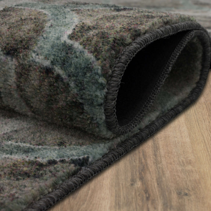 Technicolor Quatrafoil Gray Area Rug