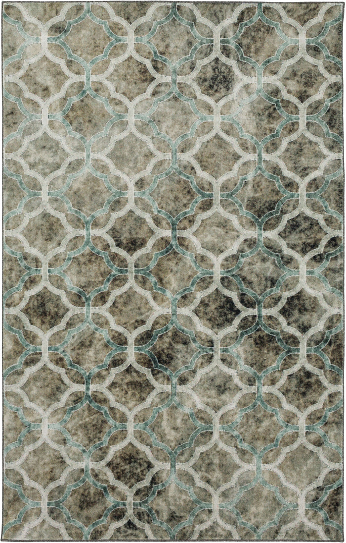 Technicolor Quatrafoil Gray Area Rug
