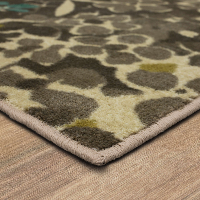 Lucia Floral Blue & Green Area Rug
