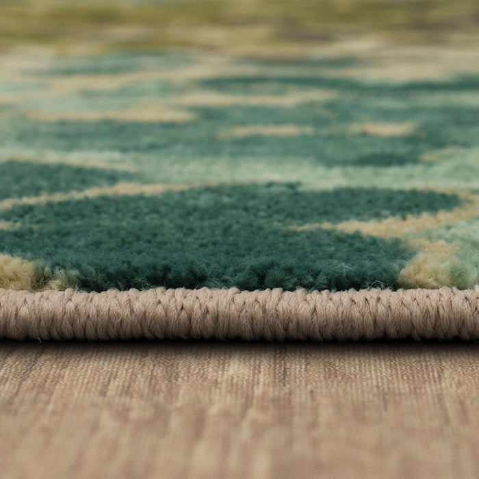 Lucia Floral Blue & Green Area Rug