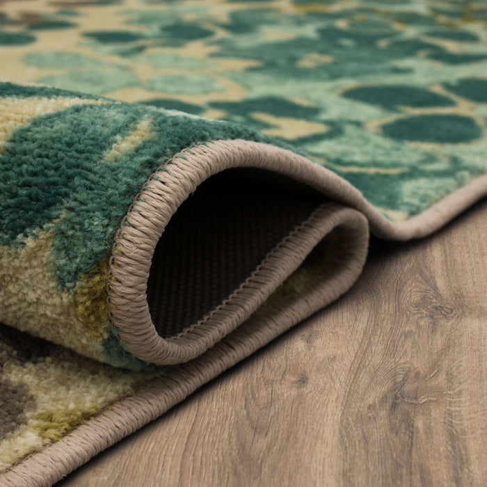 Lucia Floral Blue & Green Area Rug