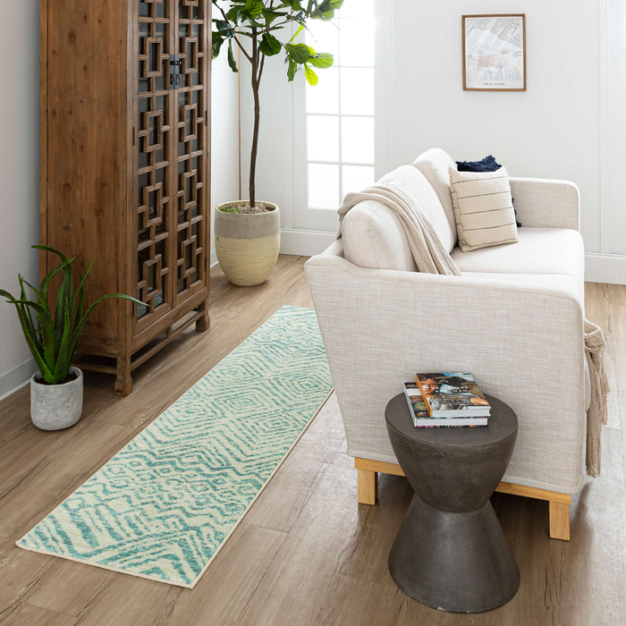 Technicolor Renard Aqua Area Rug