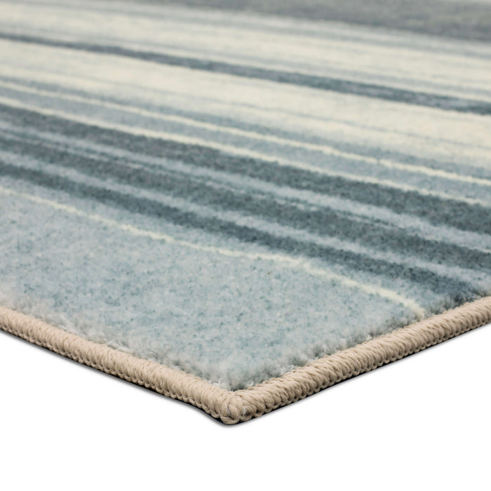 Technicolor Color Bands Blue Area Rug