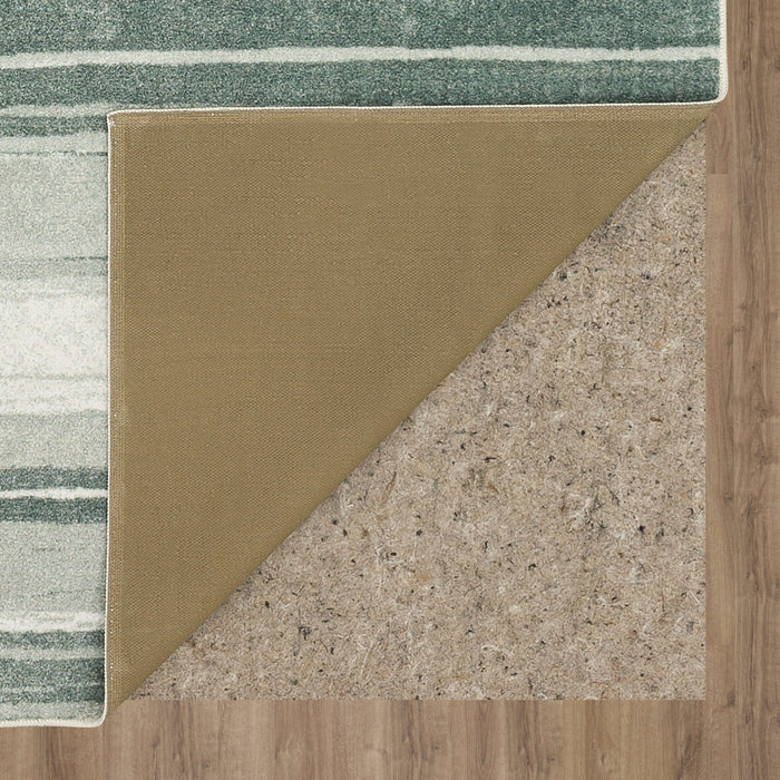 Technicolor Color Bands Grey Area Rug